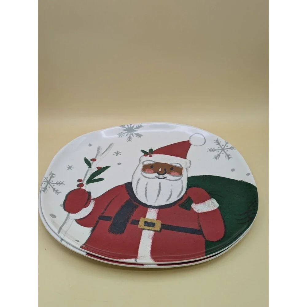 Set of 2 Target Wondershop Christmas Melamine Dinner Plate 11